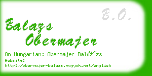 balazs obermajer business card